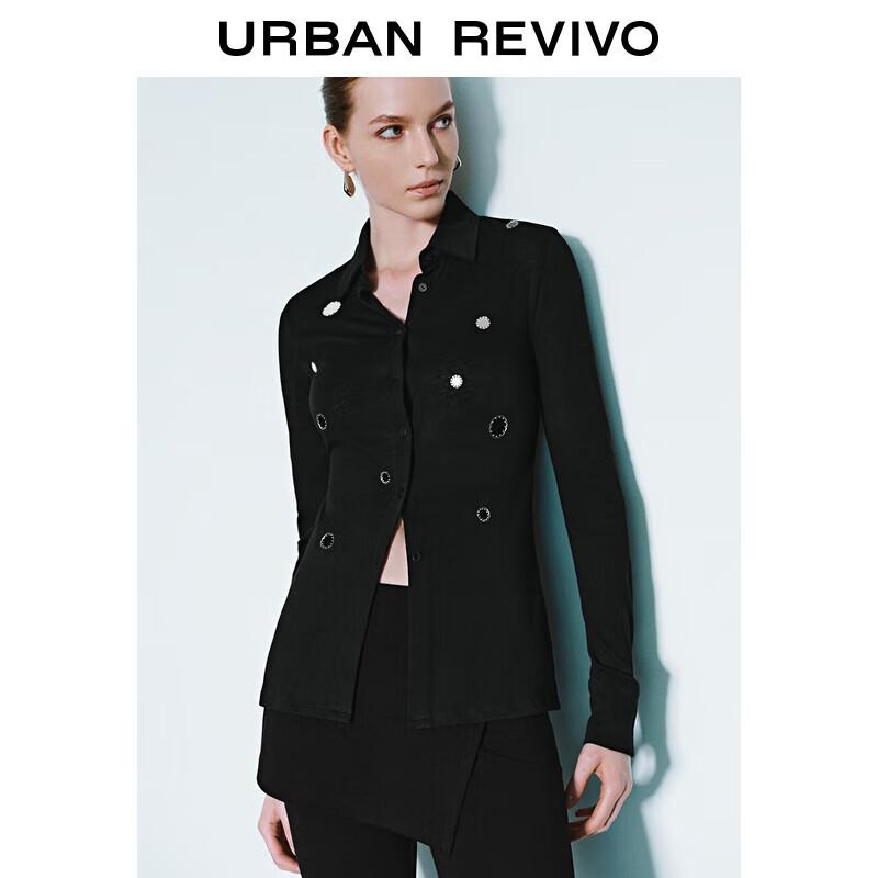 UR Women s Designer Mirror-Accent Long-Sleeve Shirt XS