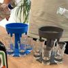Unique 6 Shot Glass Dispenser And Carrier With Biodegradable Holder For Events