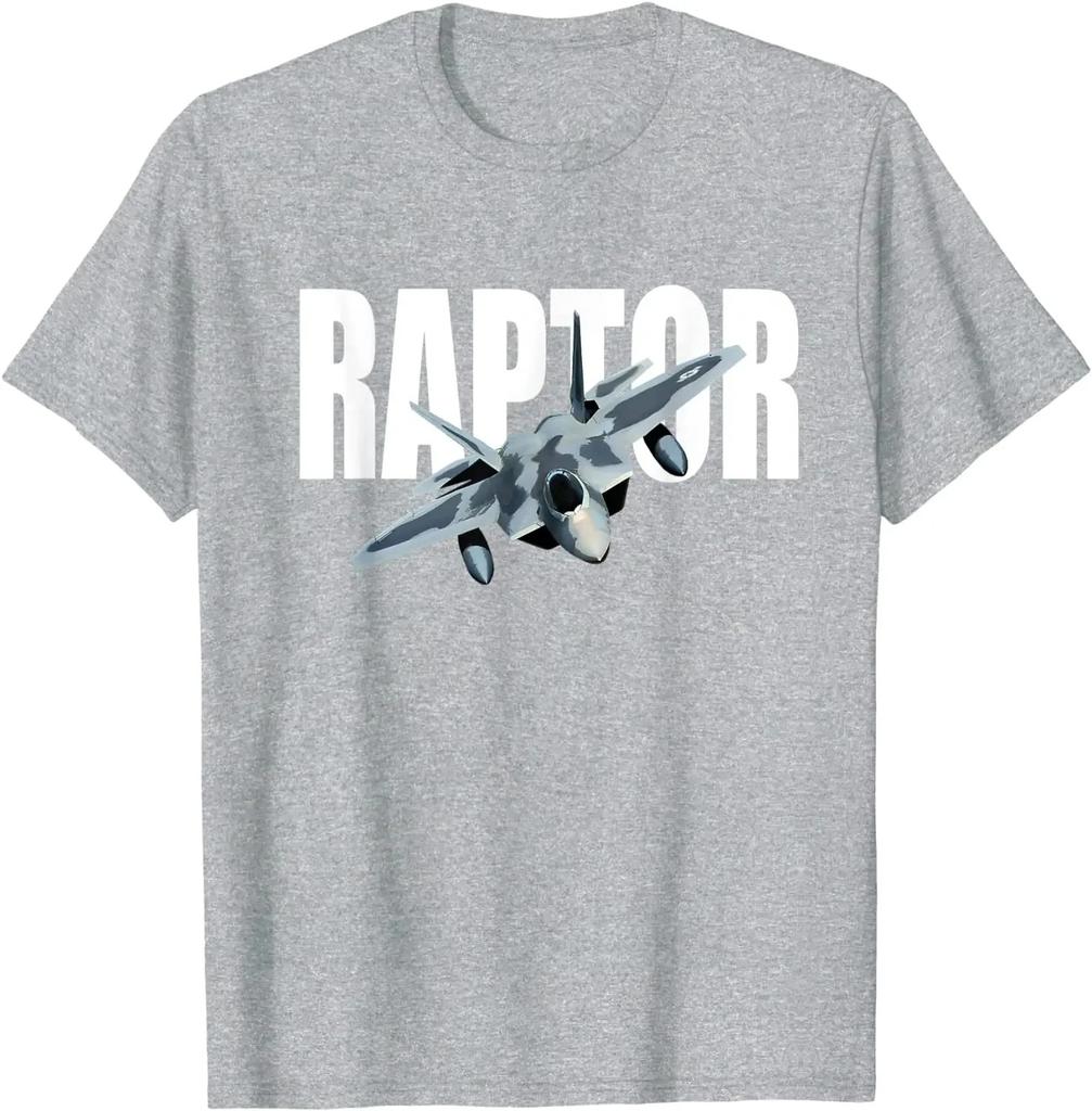 Streetwear F-22 RAPTOR F22 FIGHTER PLANE Men Shirt Short Sleeve Casual 100% Cotton O-Neck Summer Tees Print Heavyweight Style