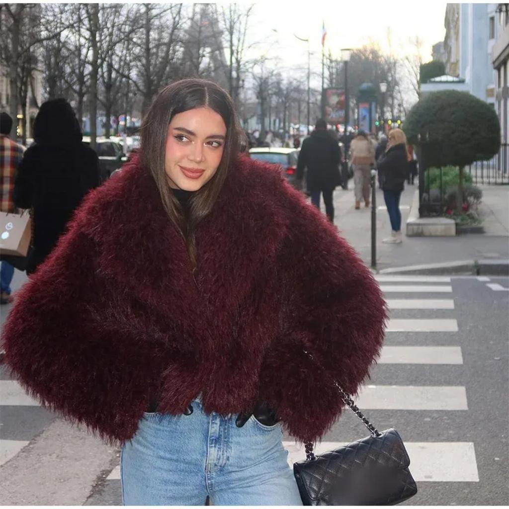 Imitation Short Beach Wool Women Fox Fur Coat New Autumn Winter Warm Fur Coat Faux Temperament Elegance Women for Coat