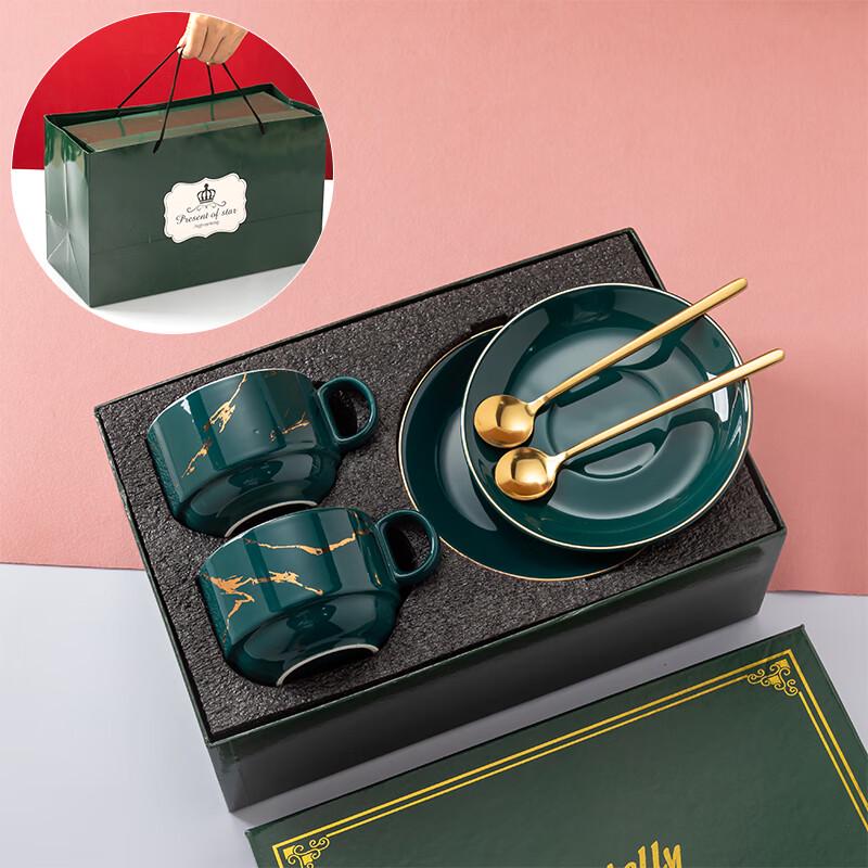 Xiaoyueya European Ceramic Coffee Cup and Saucer Set