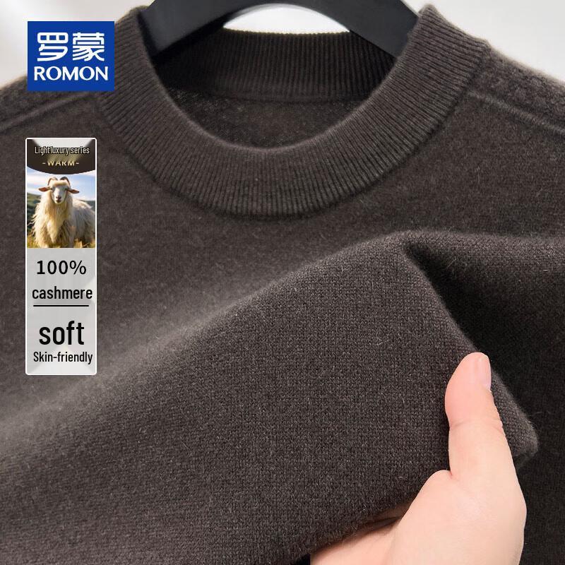 

ROMON Men s 100% Pure Cashmere Round Neck Pullover Sweater 2XL