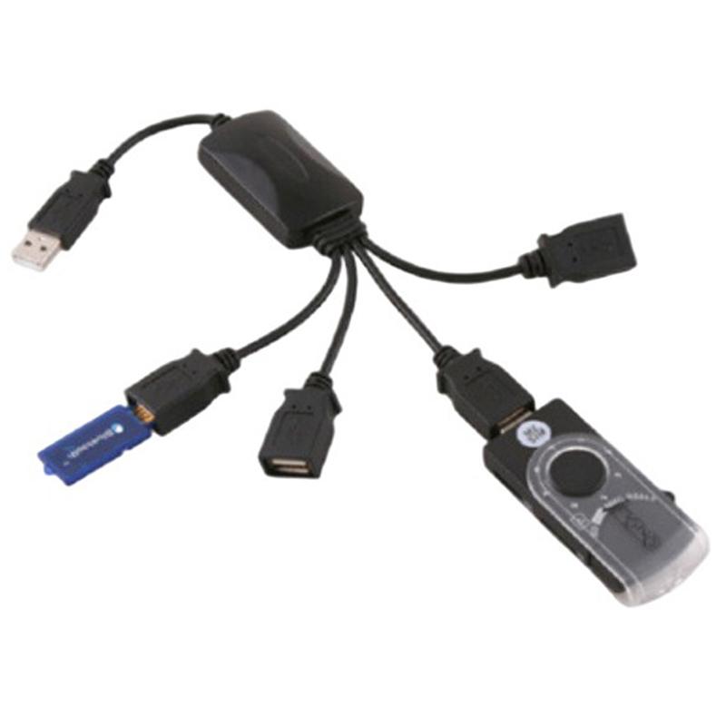 1Pcs Usb 2.0 Extension Data Cable 1 Male To 4 Female Usb Hub Splitter Extend Cable Power Adapter Socket