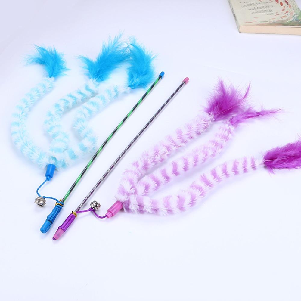 

Alleviate Boredom Feather Plastic Rods Plastic Wand toy Supplies New Pet Accessories