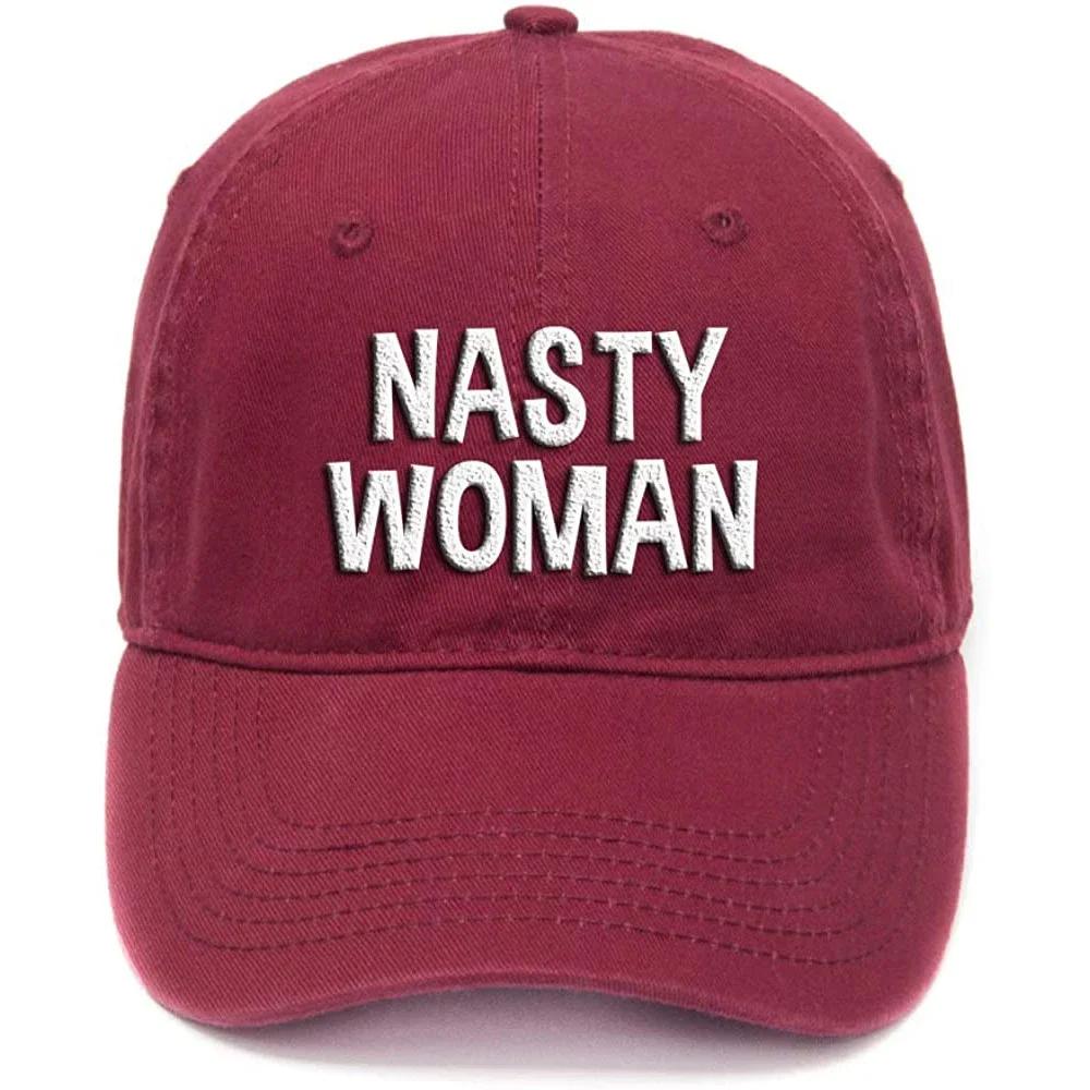 

Lyprerazy Nasty Women Washed Cotton Adjustable Unisex Women Unisex Hip Hop Cool Flock Printing Baseball Cap