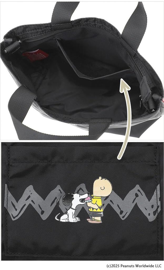 PEANUTS Tote Bag MP1381PNS25 Black [Manhattan Portage]