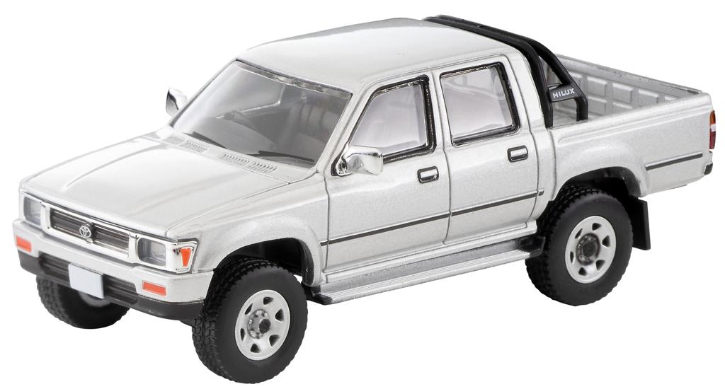 TOMYTEC Tomica Limited Vintage Neo LV-N256c Toyota Hilux 4WD Pickup Double Cab SSR Silver 1991 Model (Assembled) 333197