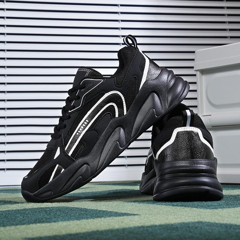 

35-48 Модные мужские кроссовки Дышащая повседневная обувь для мужчин Кроссовки для пар Удобные женские теннисные туфли для мальчиков 35 чёрный