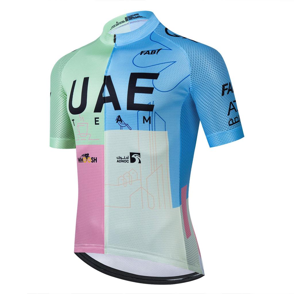 Uae Cycling Jersey Set Summer Men's Ropa Ciclismo Bicycle Cycling Clothing Breathable Mountain Bike Jersey Race Sportswear Suit