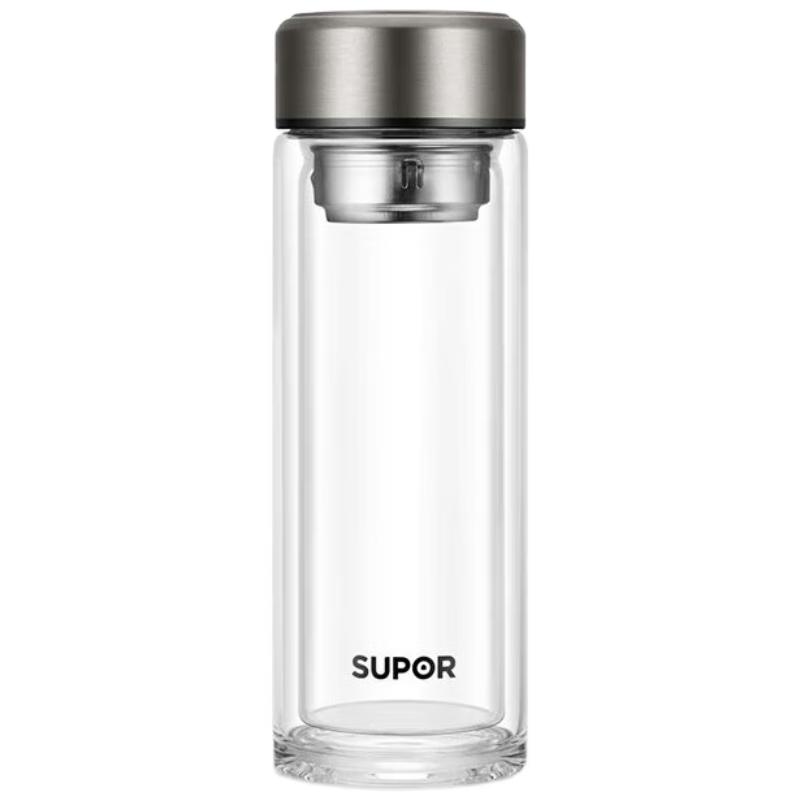 Supor Double-Layer Insulated Borosilicate Glass Cup, 380ml