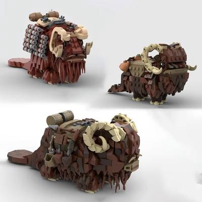 Moc Building Blocks Creative Space Beast Bansa Model Monster Mount Rhino Assembly Building Blocks Toy Children's Gift