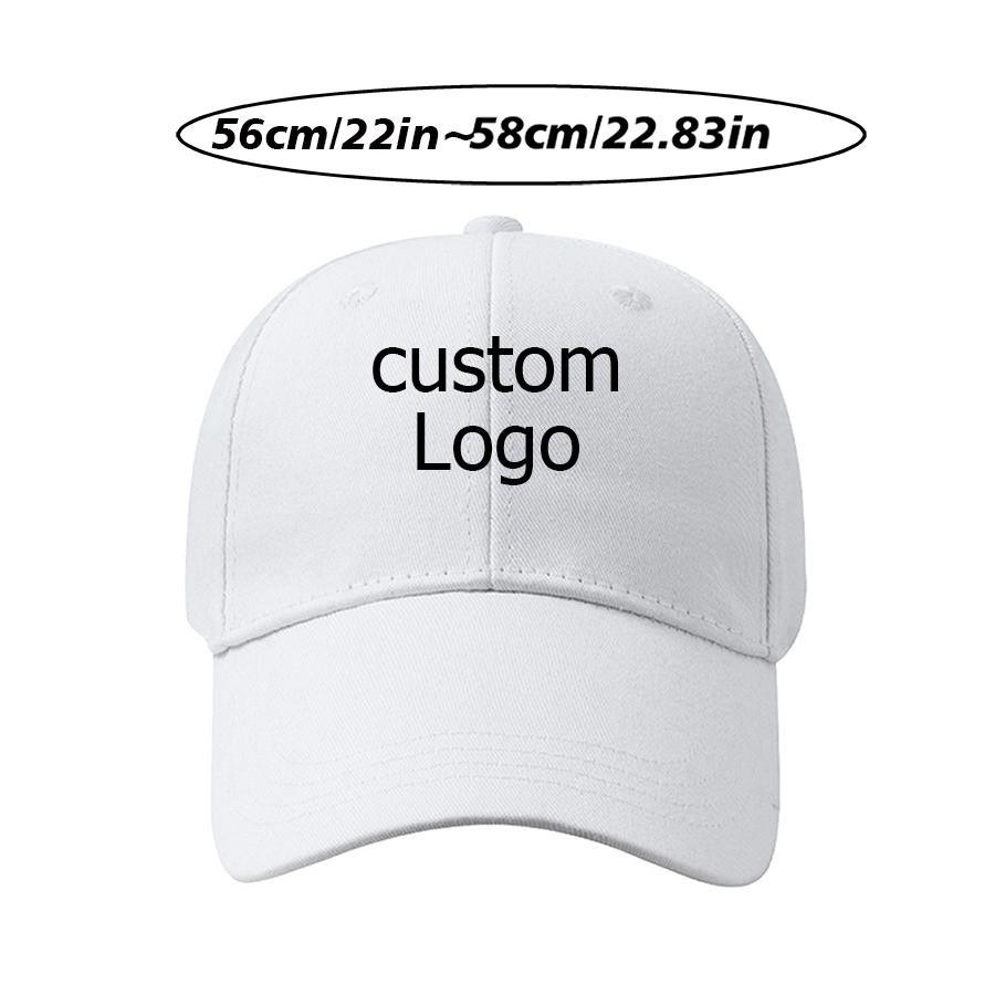 Customization Logo Text Pattern Printed Baseball Caps for Women Man Personalized Hats Casual Hip Hop Cap Black/White/Navy Blue