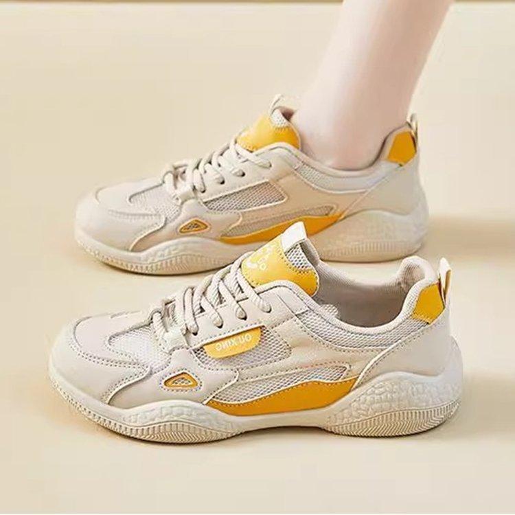 Jesienne i Zimowe Buty Damskie, Damskie Sneakersy, Białe Sneakersy, Niskie Okrągłe Sznurowane Buty Casualowe