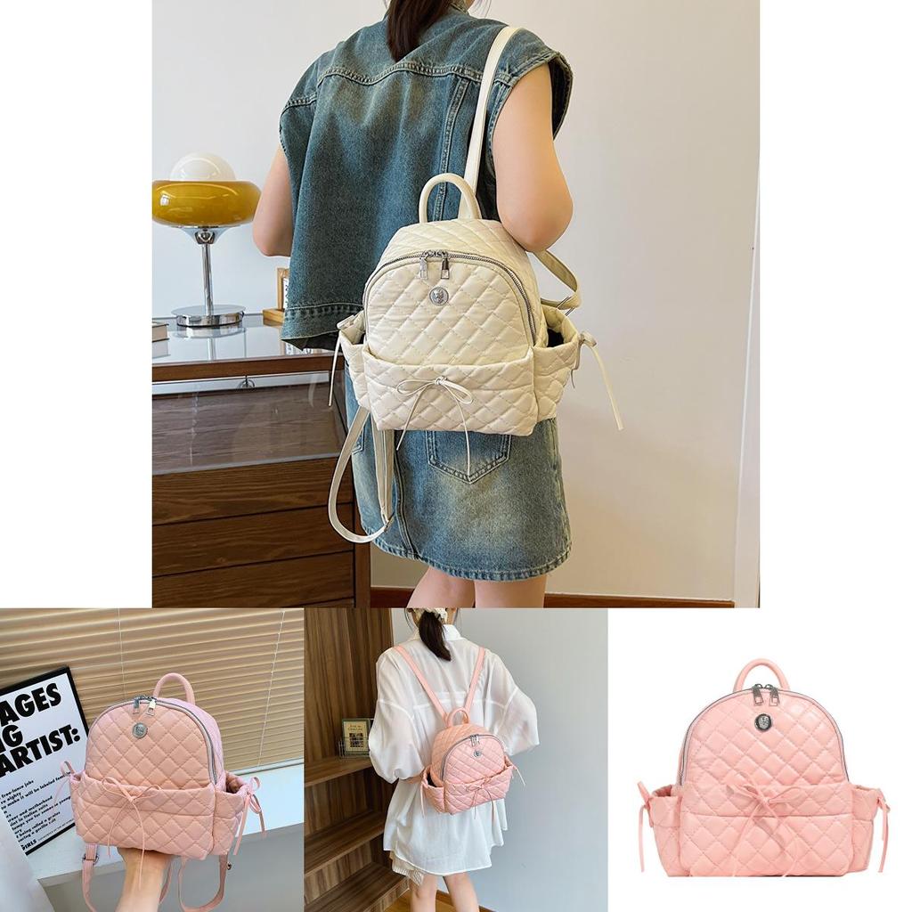 Chic And Elegant Pu Leather Women's Bag 2024 Spacious Casual Shoulder Backpack