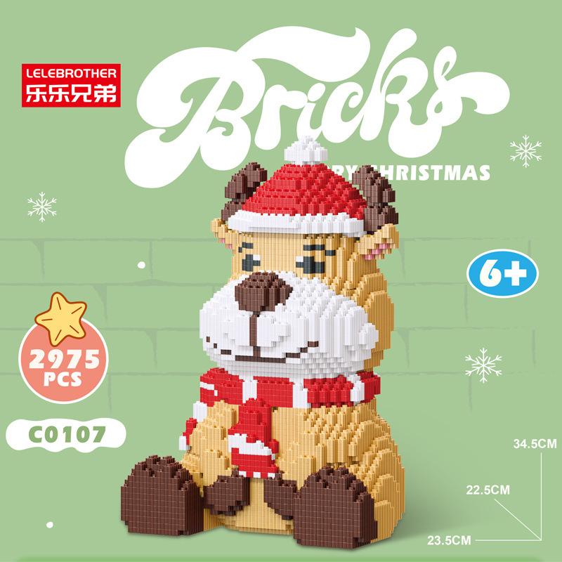 New Christmas Building Set Santa Claus Elk Snowman Christmas Tree Building Blocks Construction Toy for Kids Christmas Gifts