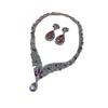 Fashion Bridal Wedding Accessories Two-Piece Seiko Zircon Necklace Earrings Set Wedding Dress Accessories