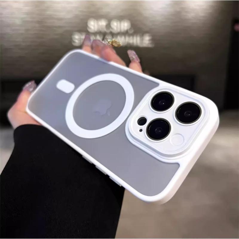 Applicable To Apple 15 Magnetic Charging Mobile Phone Case Matte 13proMax Full-inclusive IPhone 14 Simple Anti-fall Protection Case