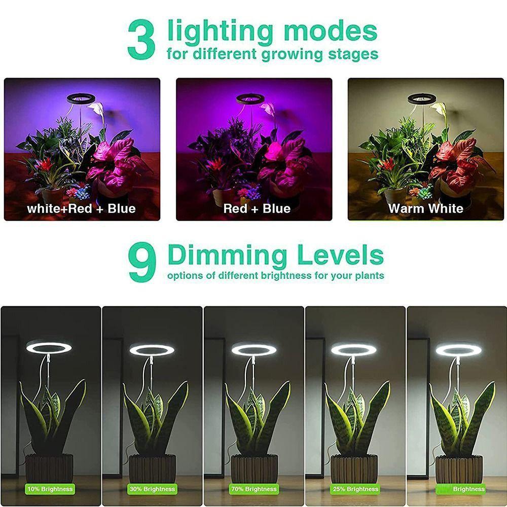 Ring Lamp LED Plant Light Retractable Growing Phytolamp Plant Growth Fill Lighting Hydroponic
