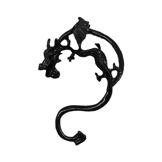 Retro Style Ear Cuff, Realistic Dragon Scale Design Ear Clip, Punk Style 3D Wings Claws Earring, Electroplated Ear Cuff for Daily Life Parties