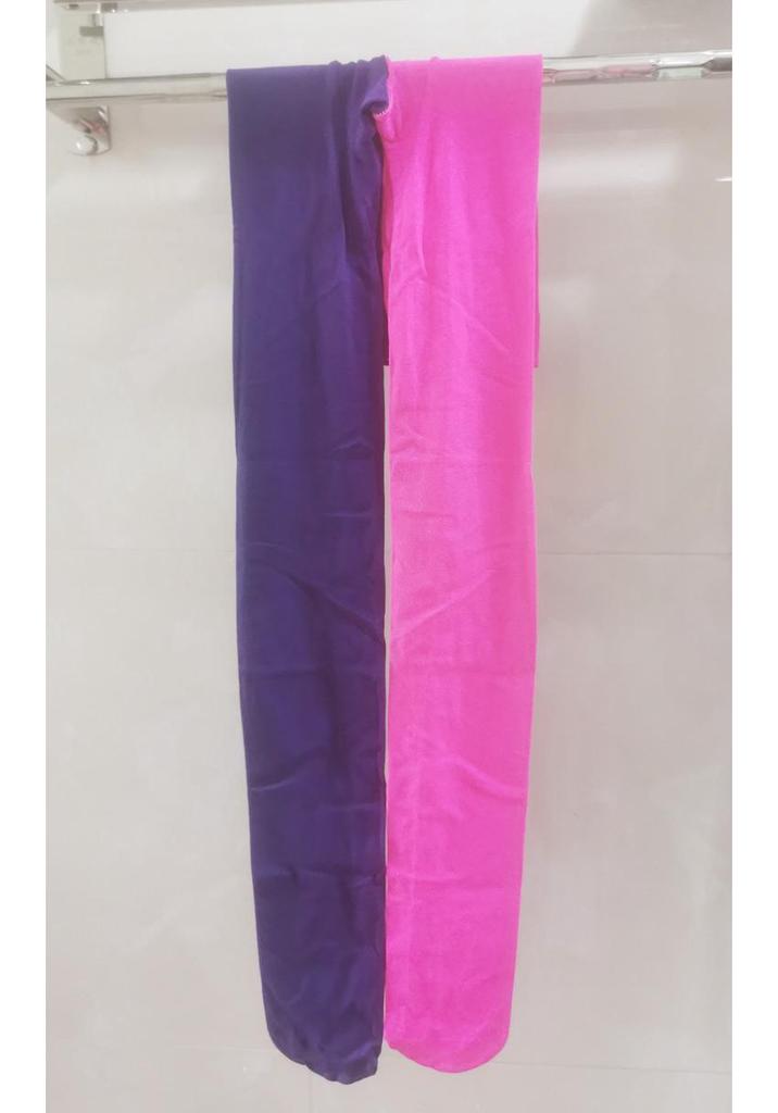 Damen asymmetrische Yin Yang Schwarz-Weiß Samtstrumpfhose