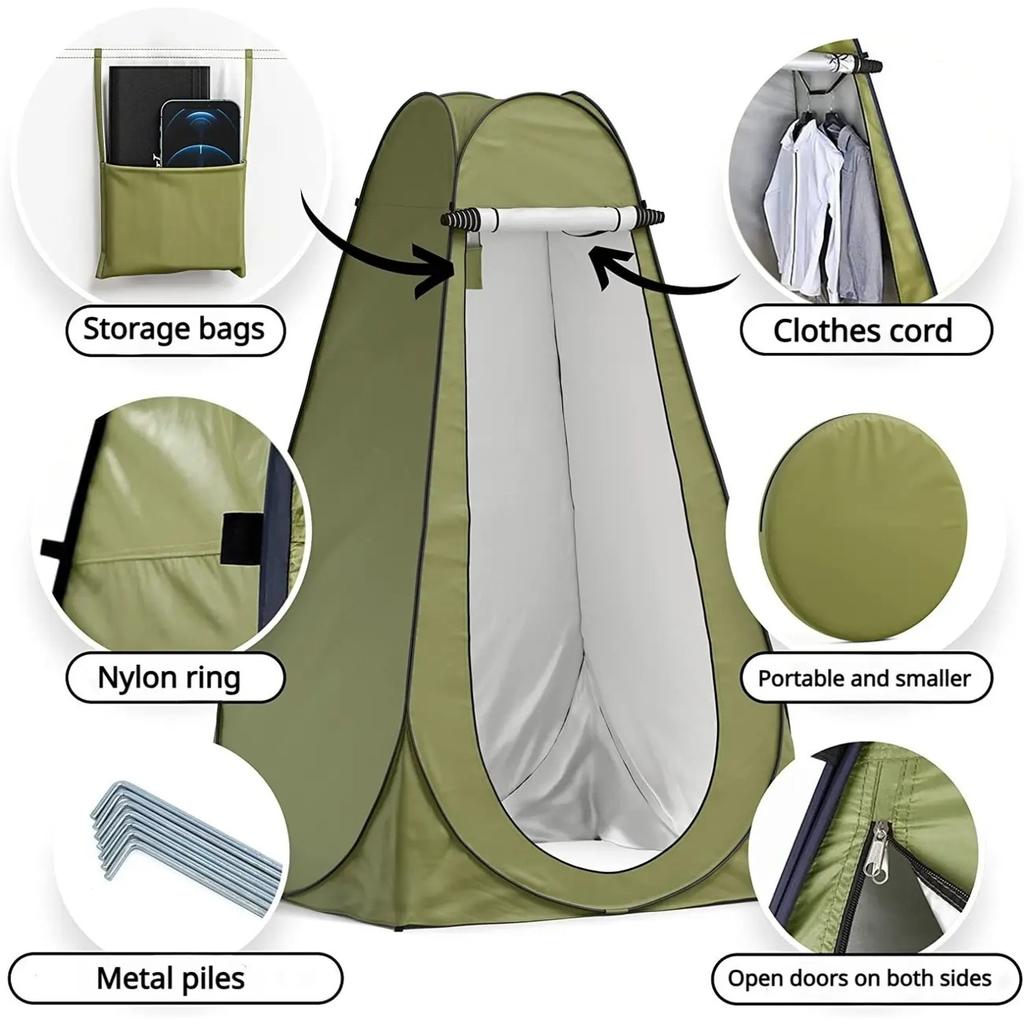 Outdoor Bathing Tent, Portable Camping Toilet Tent, Changing Tent, Shower Tent, Dressing Shelter, Fishing Tent, Thermal Tent
