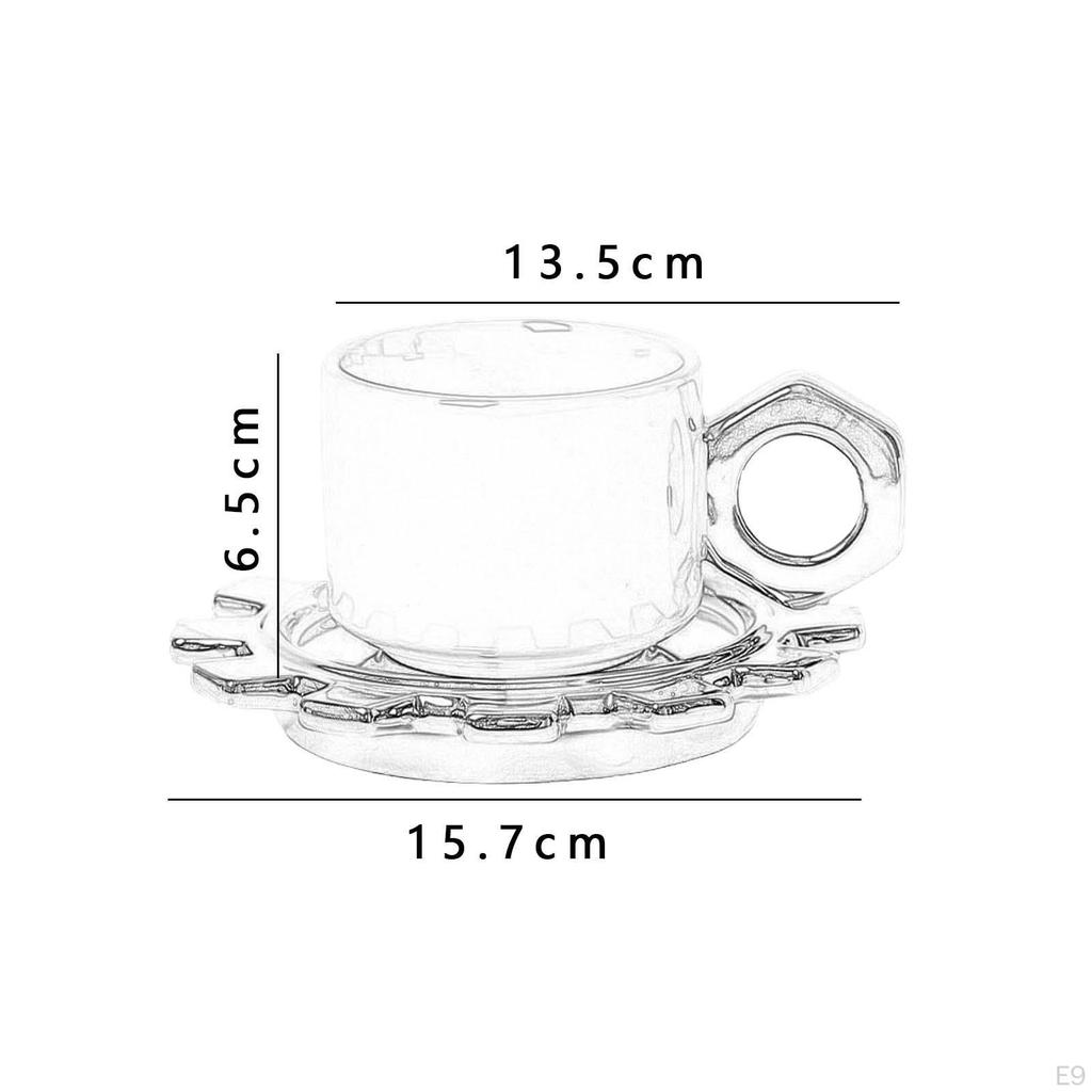 Keramiktasse mit Untersetzer Teetasse für Zuhause Geschenke