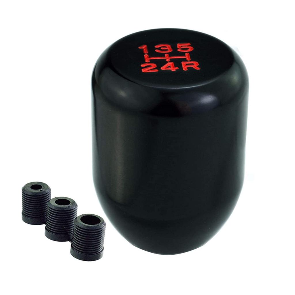 Lunsom Small Shift Knob Metal Shift Lever 5 Speed Car Shift Knob Short Fit for Automatic and Manual Car (Black)