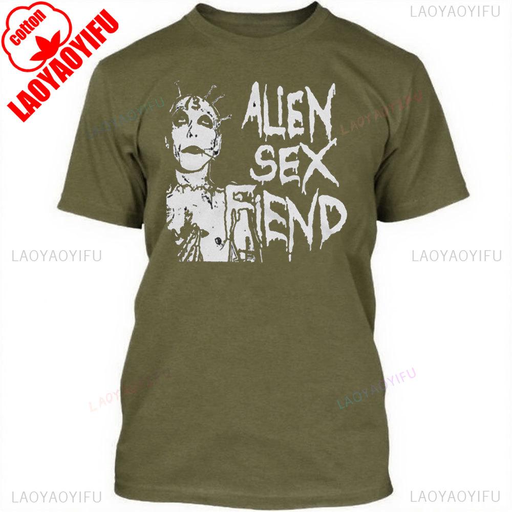 Alien Sex Fiend T-Shirt Virgin Prunes Christian Death Sisters Unisex Tees Fit Sweatshirt for Daily Wear Short Sleeve T-shirts
