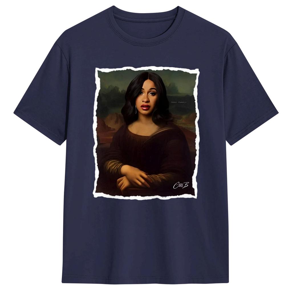 Mona Cardi B Tshirt Fashion T Shirts Shortsleeved Streetwear Tops Beach 100 Cotton Oversized Clothing