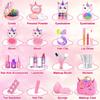Kids Makeup Kit for Girls, Little Girls Pretend Make Up, Princess Play Makeup Set with Mirror, Toddler Toys Real Washable Cosmetic Set & Nail Kit