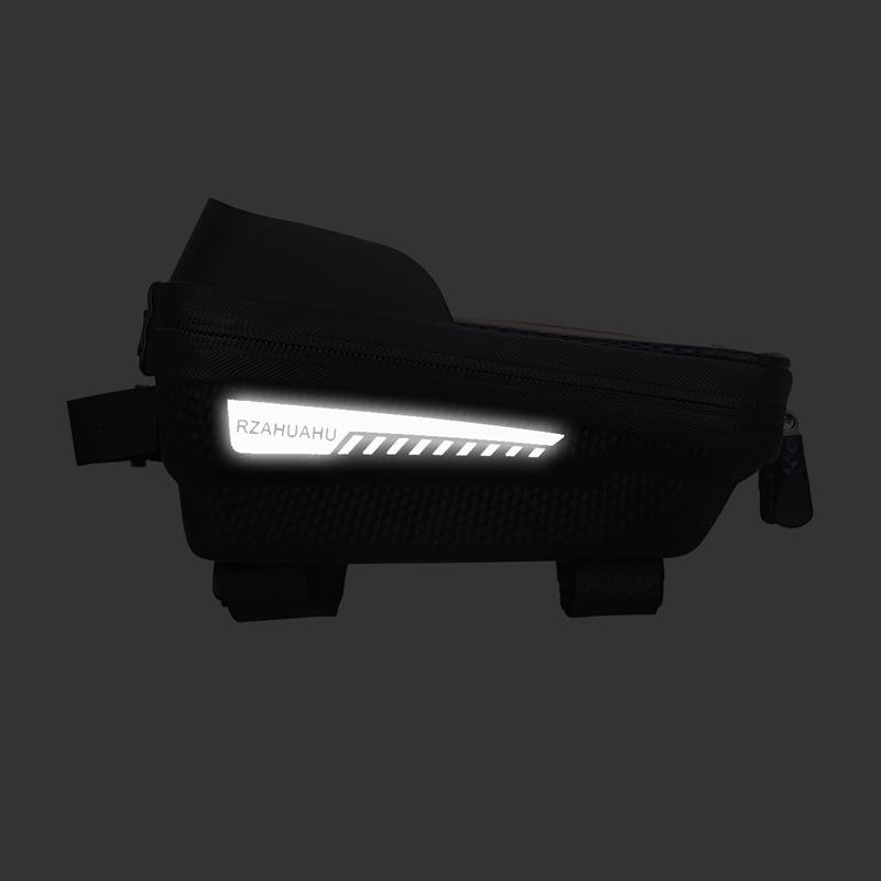 Bike Phone Mount Bag Waterproof Reflective Stripe Bicycle Phone Holder Hard EVA TPU Touch Screen for Phones Cycling Accessories
