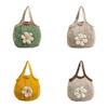 Cotton Knit Tote Bag For Travel And Casual Use With Large Capacity For Women