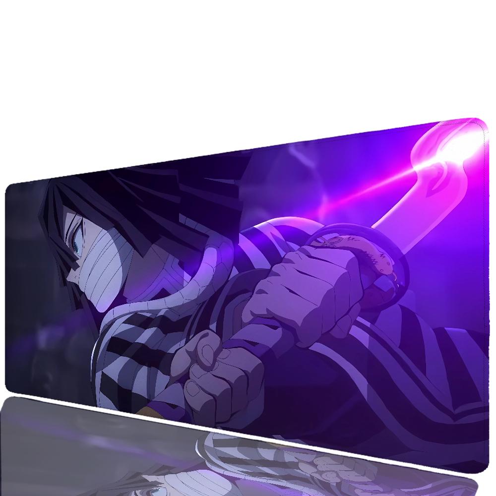 pc Iguro Obanai Anime Floor Mat Mouse Mat Desk Mat With Pad Gaming Accessories Prime Gaming XXL Keyboard Pad Padding Mat