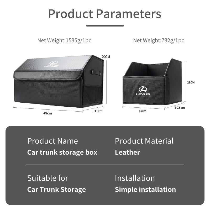 Car Trunk Organizer Box Tailbox Stowing Tidying Storage Bag For Lexus IS250 GS300 LS430 ES RX LS IS NX CT LX UX LC RC LM GS GX
