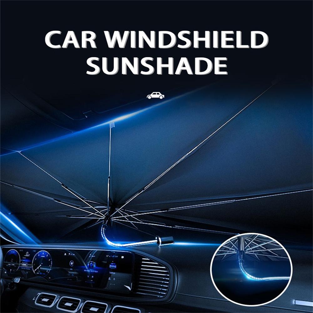 Titanium Upgraded Car Windshield Sun Shade Umbrella 7-Layer UV Blocking Sunshade