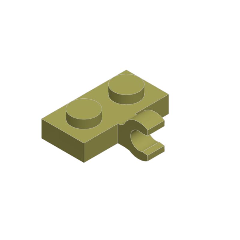 10PCS 11476 Plate 1x2 with Clip Building Blocks MOC Technical Compatible with Brick Children Toys Gift Box