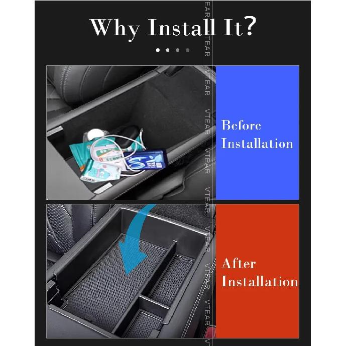 For BYD Sealion 7 2024-2026 Center Console Armrest Storage Box Tray Car Interior Organization Products Accessories