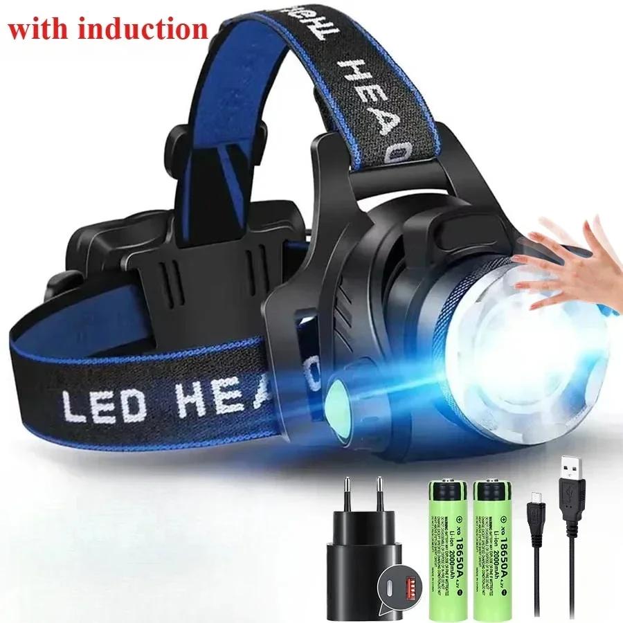 XIWANGFIRE T6 LED Headlamps Bright Heal Lamp18650 Long Endurance Lamp Rechargeable 3 Modes Torch Zoom Fishing Working Lantern
