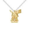 Official Silver Gold Gift for Men and Women U-Treasure Pokémon Necklace, (Yellow Coated),