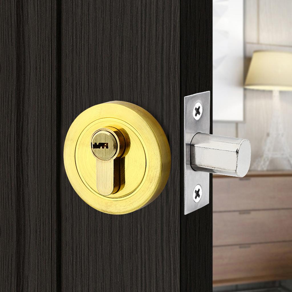 Hide Designs Single Cylinder Deadbolts Sturdy Stainless Steel Lock for 35 50mm Front and Interior Door Key Included