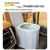 Portable Folding Toilet with Lid for Travel and Outdoor Use