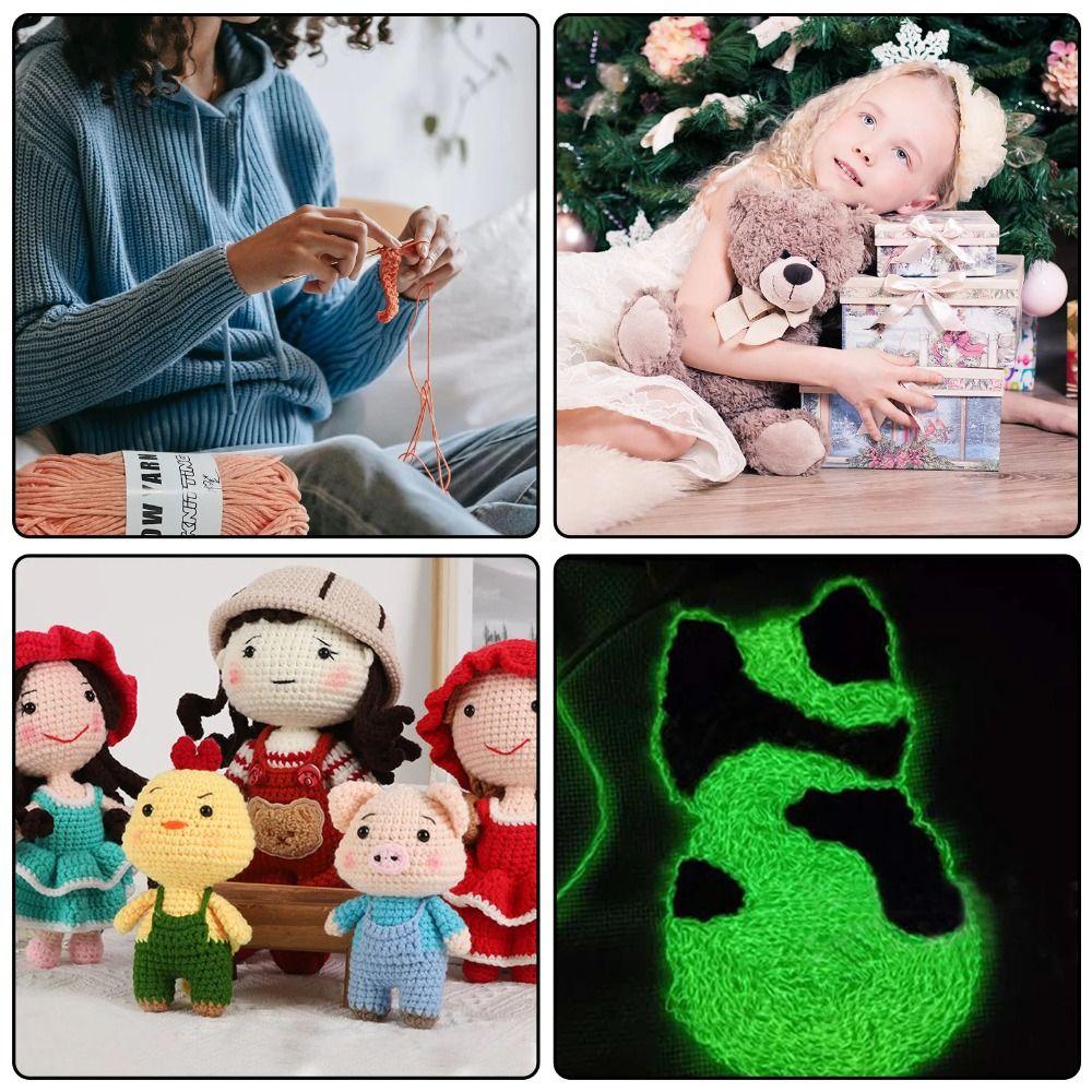 50g/roll Glow In The Dark Luminous Chunky Yarn DIY Hand Craft Knitted Yarn For Sweater Hat Carpet