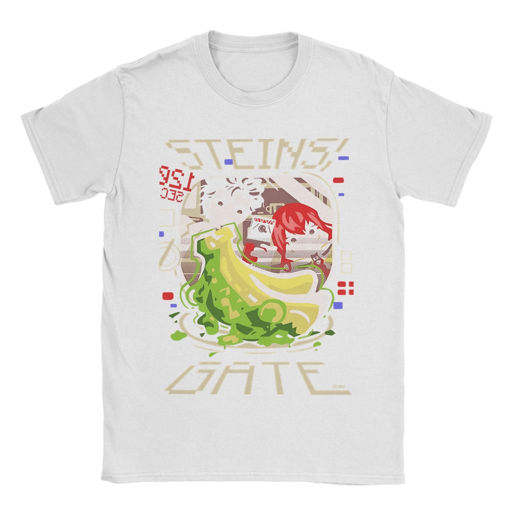 Game Steins Gate T Shirt Summer Mad Scientist Harajuku T Shirts Men Cotton Comfortable Top Tees Short-Sleeved Tshirt