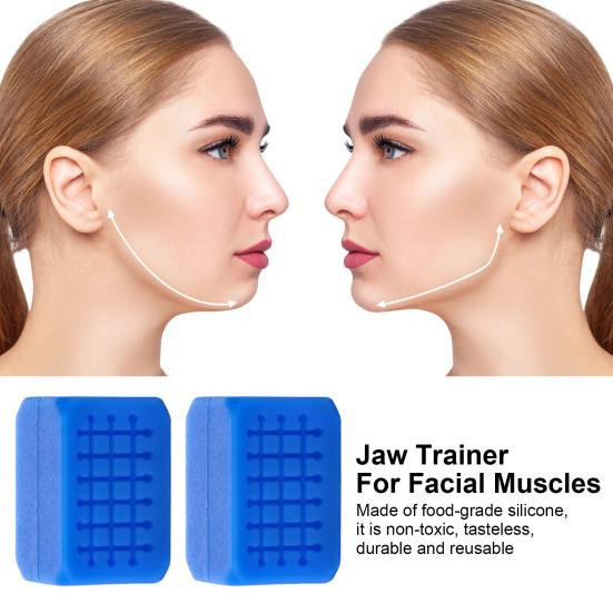 2Pcs Silicone Jaw Exerciser Portable Men Women Face Muscle Sculpting Jaw Bone Strengthener