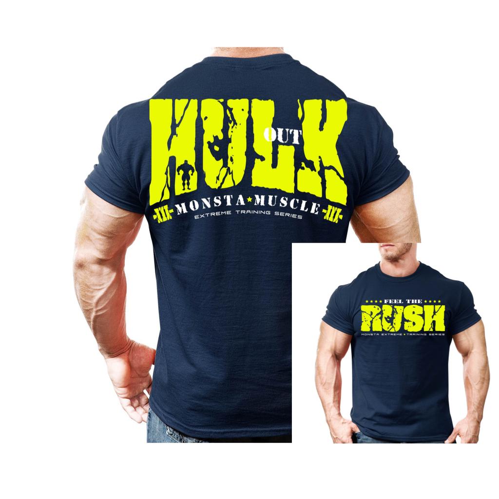 Hulk OutSeel The Rush Fitness Training Outdoor Sports Leisure TShirt Mens and Womens Luxury Brand Top