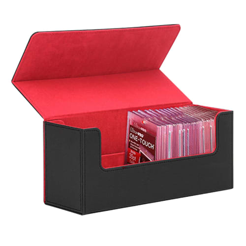 GOWTHHRT Card Deck Box, Deck Case for Trading Cards and Card Games, Magnetic, Vertical Storage, PU Leather, Card Loader, Large Capacity, Multi-functio