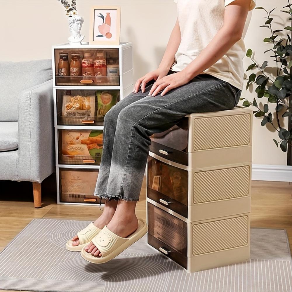 1 szt. przezroczyste plastikowe pudełko na buty, wielofunkcyjne pudełko do przechowywania rodzinnego, zdejmowane pudełko do przechowywania butów, pyłoszczelne pudełko na buty