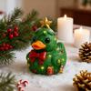 Christmas Duck Figurine Gingerbread Christmas Tree Duck Ornament Desktop Candy Cane Duck Statue for Festive Decoration Xmas Party Stocking Fillers