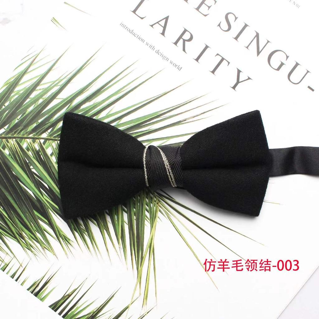 Herren Imitatwolle Hochzeit Moderator Trauzeuge Fliege, Lässige einfarbige Business Fliege