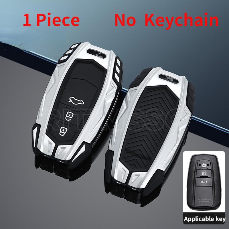

New Metal Car Remote Key Case Cover Shell Fob for Toyota Corolla Prius Camry CHR C-HR RAV4 Altis Land Cruiser Prado Keyless